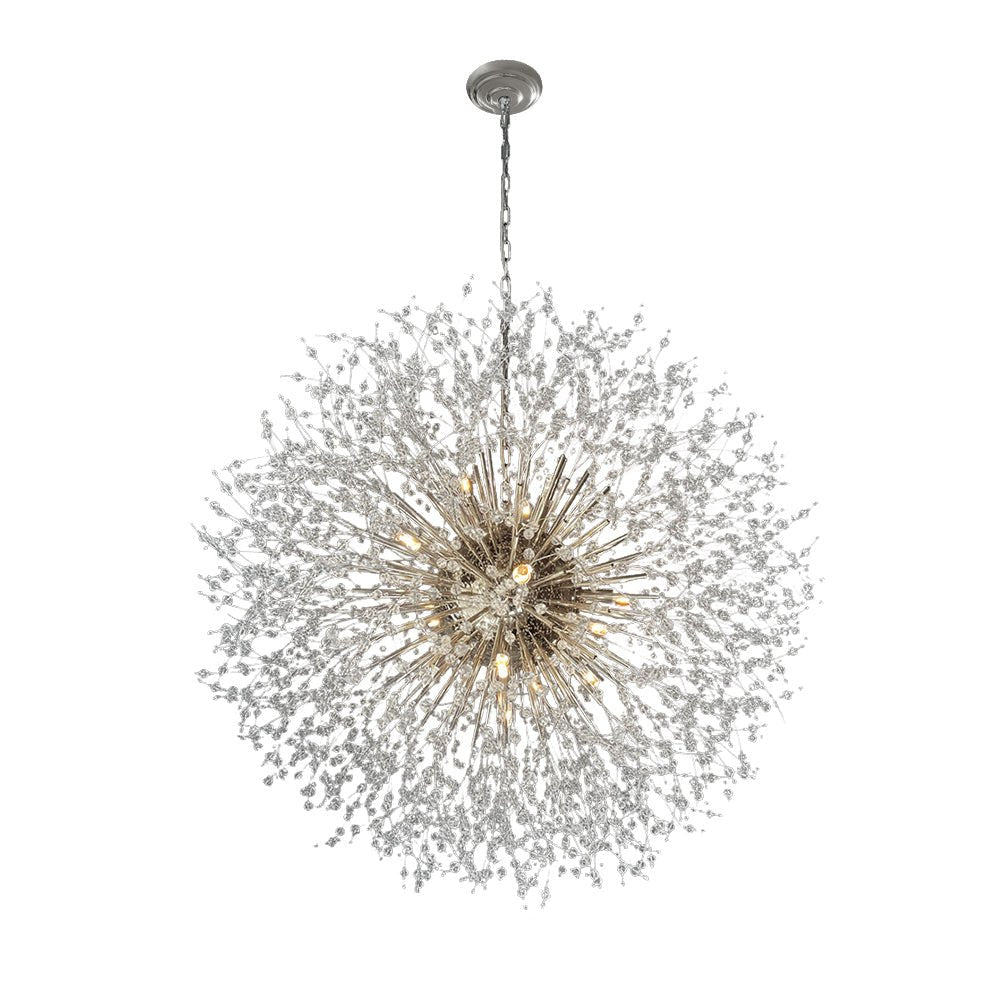 Chandelier Metal Crystal Effect 100.0 cm Living Room Dining Area Fireworks Pendant Light Adjustable G9 LED Ceiling Feature | Thomler