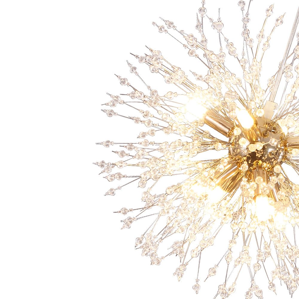 Chandelier Metal 300.0 cm Adjustable Antique Brass Hallway Stairwell Living Room Dandelion Firework Cluster Pendant Light | Thomler