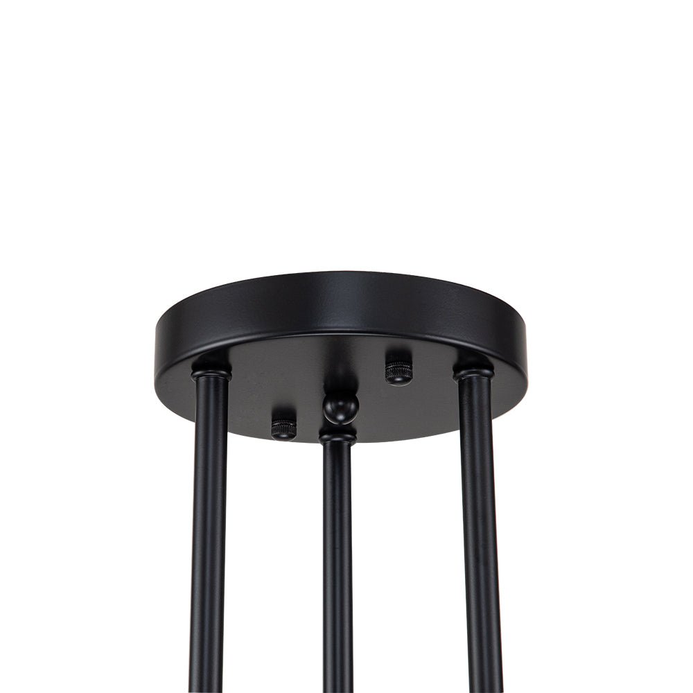 Ceiling Lamp Metal 62–103 cm Black Semi-Flush Living Room Dining Room Retro Modern Dimmable Lighting Fixture | Thomler