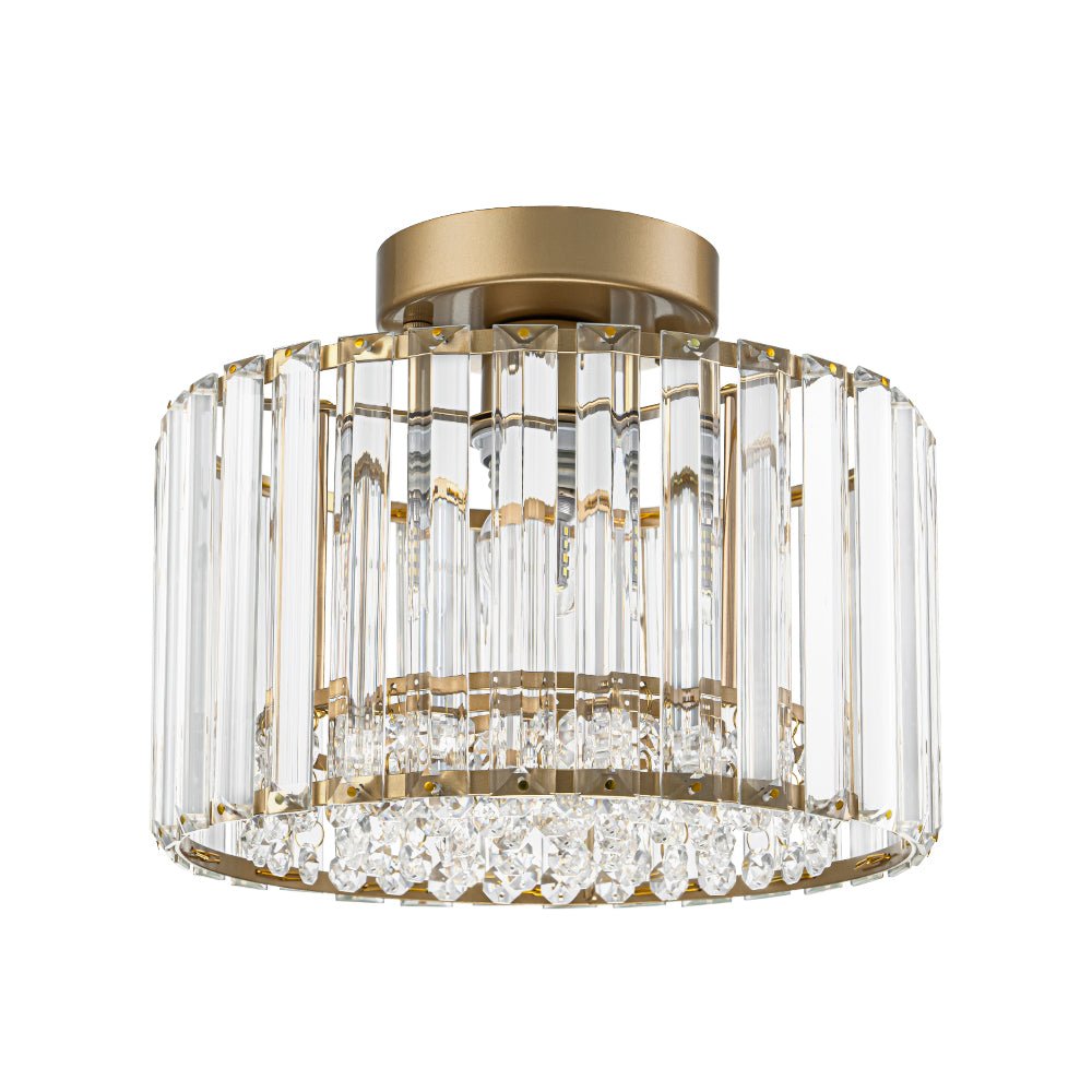Ceiling Lamp Crystal Glass Dimmable 27.0 cm x 21.0 cm Brass Flush Mount Bedroom Hallway Entrance Luxury Lighting Fixture | Thomler
