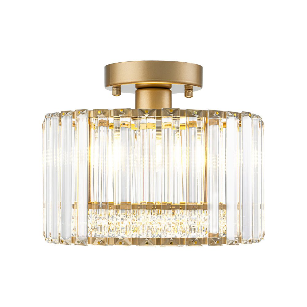 Ceiling Lamp Crystal Glass Dimmable 27.0 cm x 21.0 cm Brass Flush Mount Bedroom Hallway Entrance Luxury Lighting Fixture | Thomler