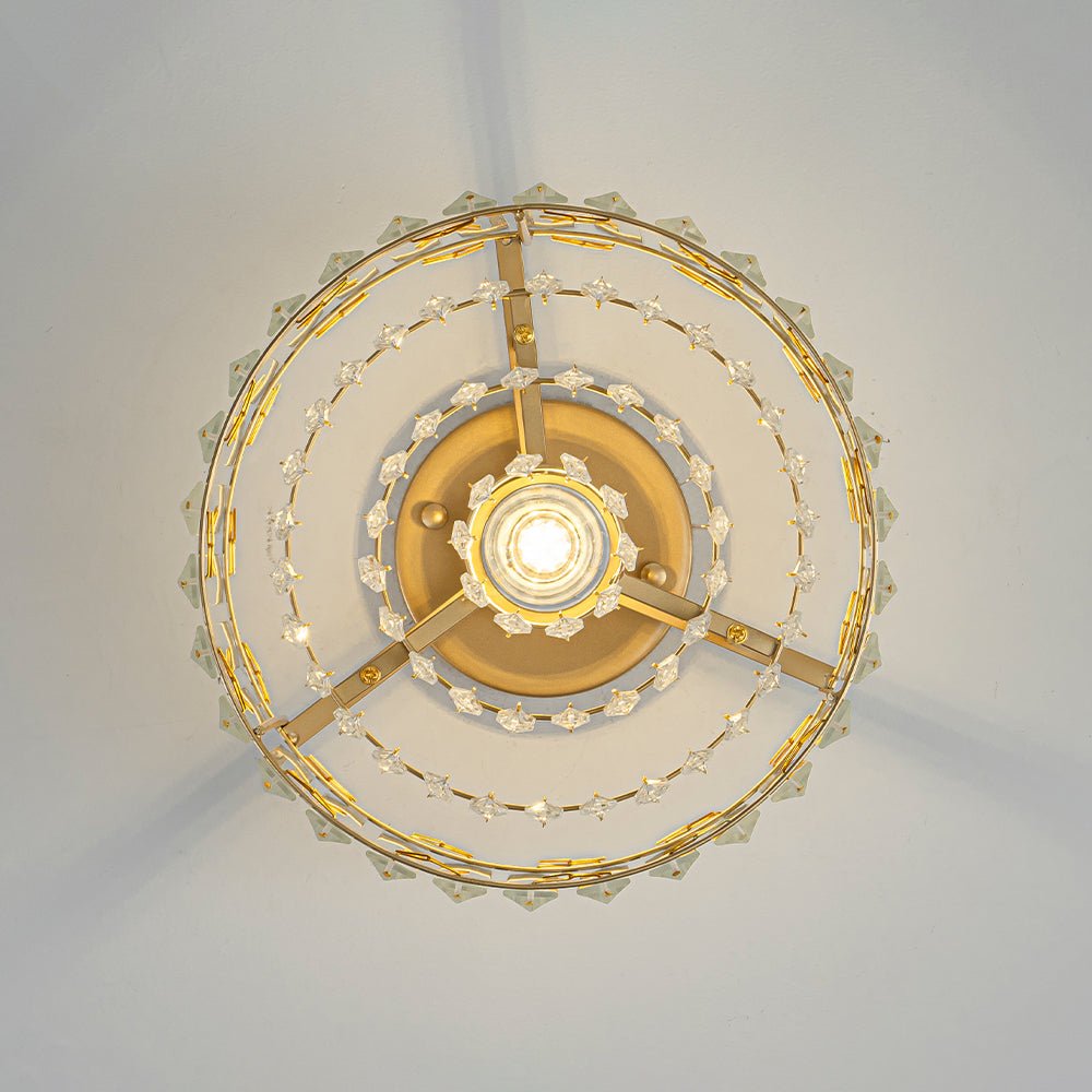 Ceiling Lamp Crystal Glass Dimmable 27.0 cm x 21.0 cm Brass Flush Mount Bedroom Hallway Entrance Luxury Lighting Fixture | Thomler