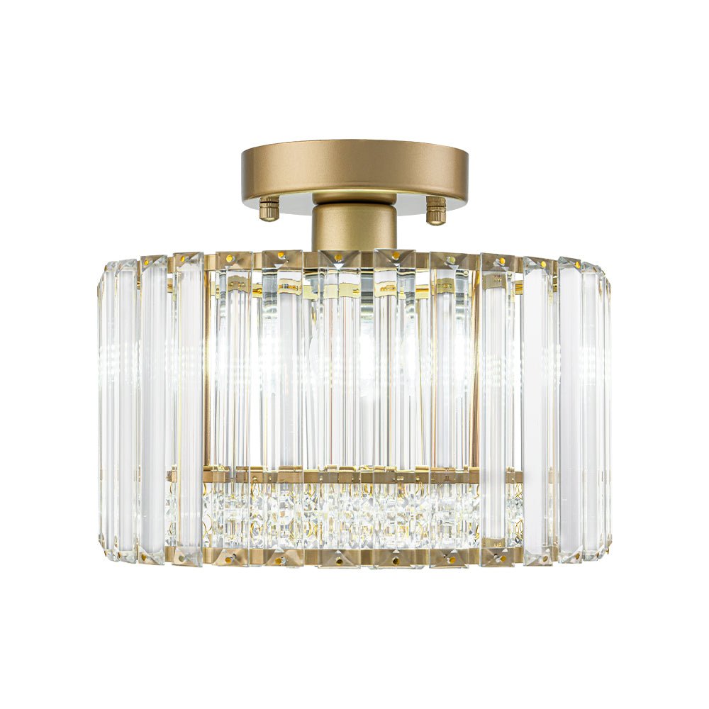 Ceiling Lamp Crystal Glass Dimmable 27.0 cm x 21.0 cm Brass Flush Mount Bedroom Hallway Entrance Luxury Lighting Fixture | Thomler