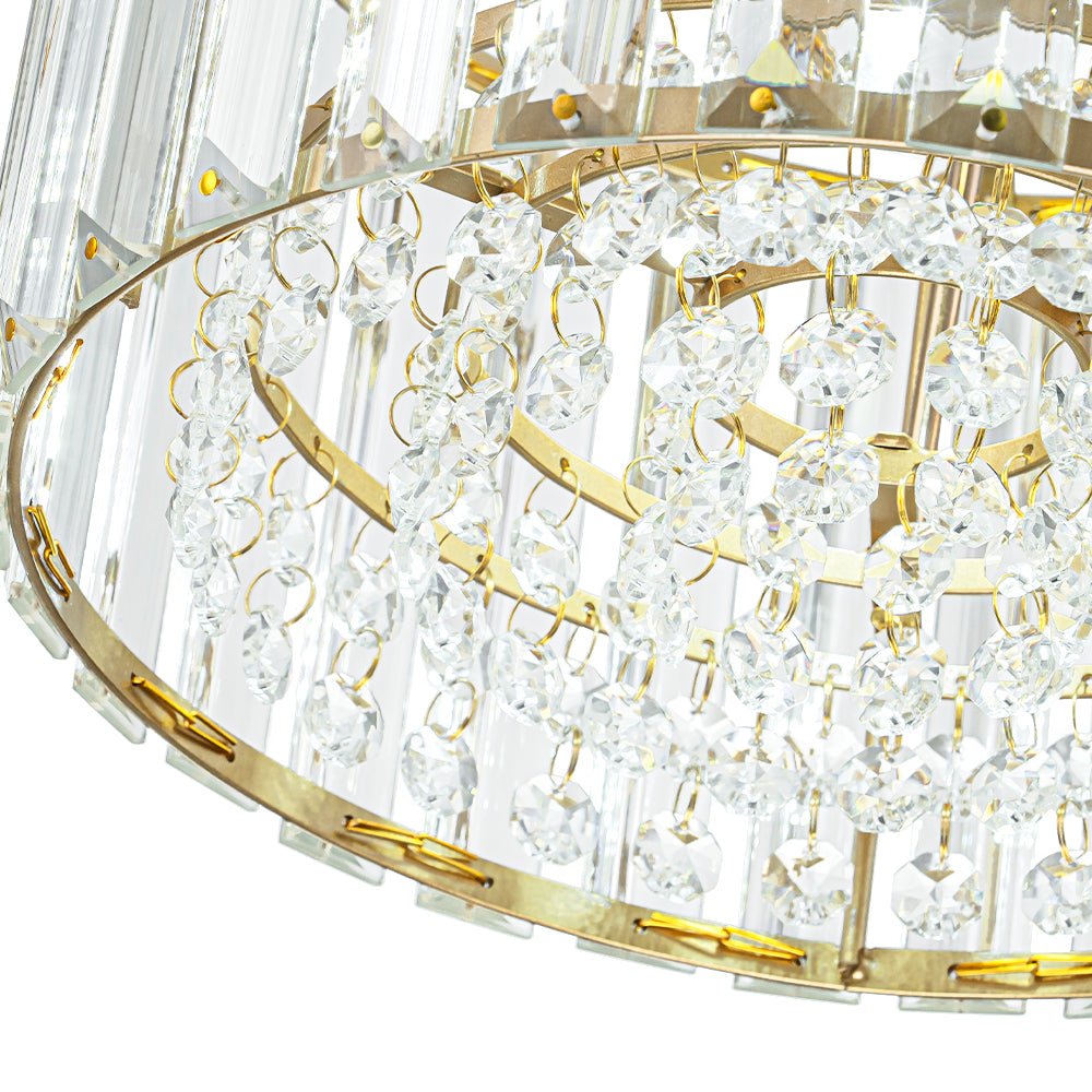 Ceiling Lamp Crystal Glass Dimmable 27.0 cm x 21.0 cm Brass Flush Mount Bedroom Hallway Entrance Luxury Lighting Fixture | Thomler