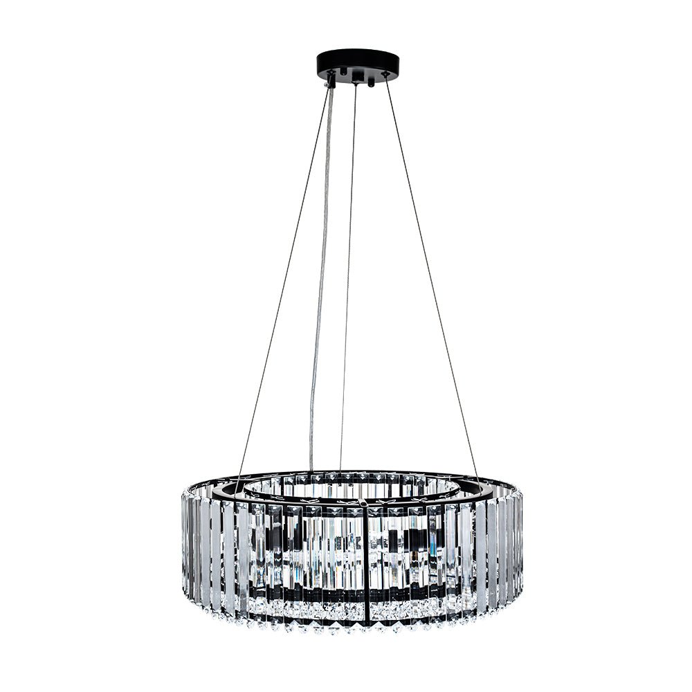 Pendant Chandelier Metal Crystal 50.0 cm Chrome Dining Room Living Area Ceiling Light Adjustable Suspension Glam Lighting Fixture | Thomler