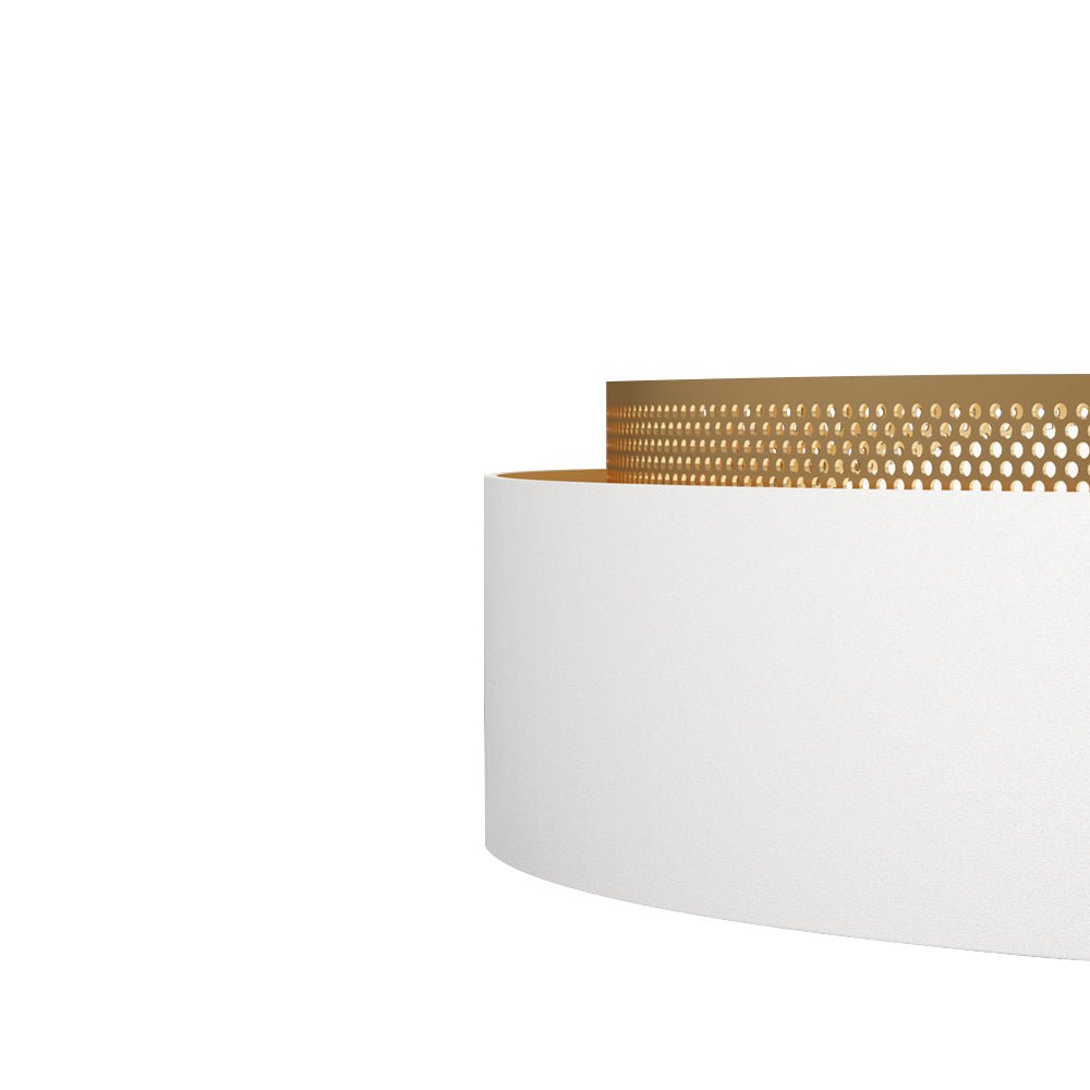 Ceiling Light Metal 50.0 cm Black Or White Living Room Hallway Flush Mount Integrated LED Round Ring Lamp | Thomler