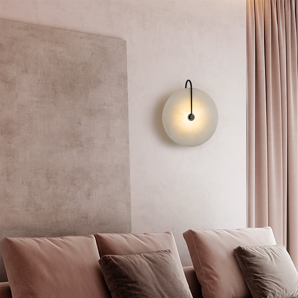 Wall Lamp Marble Shade LED 5W Black White Bedroom Hallway Accent Light Mid Century Lighting | Thomler