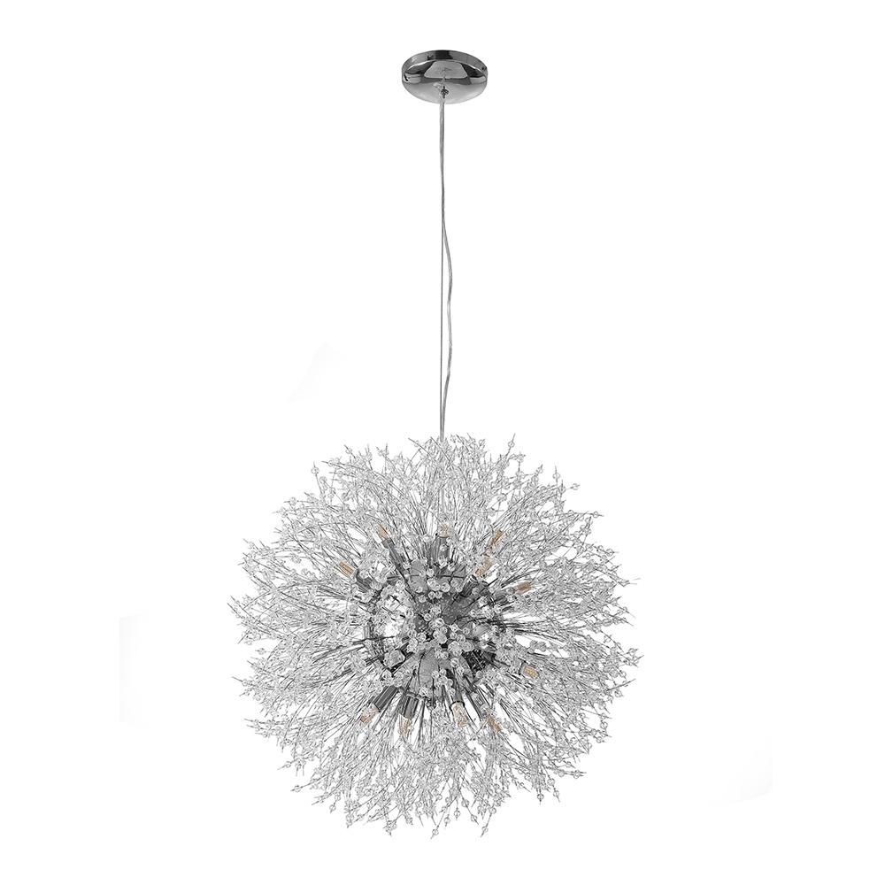 Pendant Chandelier Metal 60.0 cm Gold Dining Room Dandelion Ceiling Light Adjustable G9 Hanging Lamp Modern Sputnik Style | Thomler