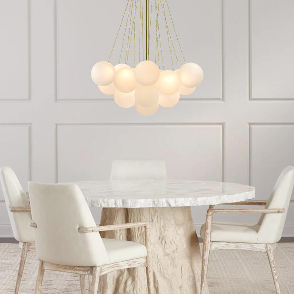 Pendant Light Glass Cluster 80.0 cm Adjustable Dining Room Ceiling Chandelier Modern Bubble Ceiling Lamp | Thomler