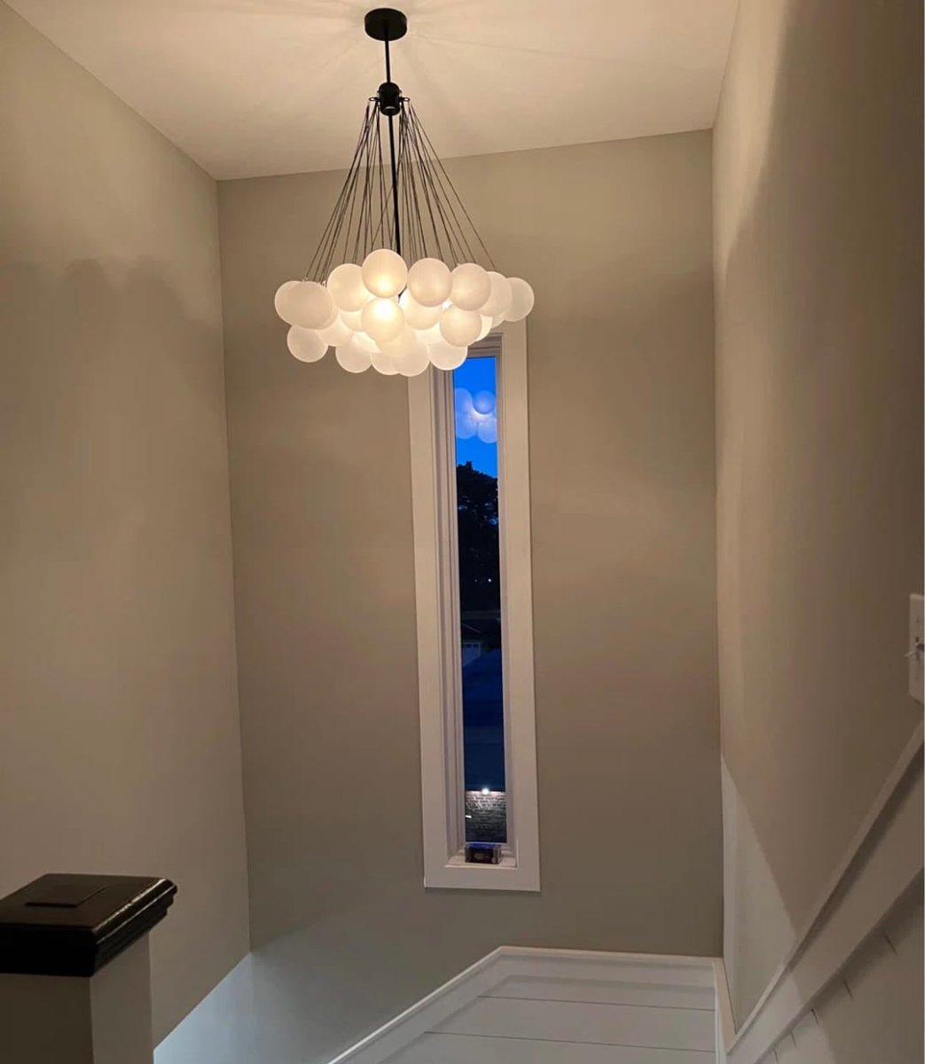 Pendant Light Glass Cluster 80.0 cm Adjustable Dining Room Ceiling Chandelier Modern Bubble Ceiling Lamp | Thomler