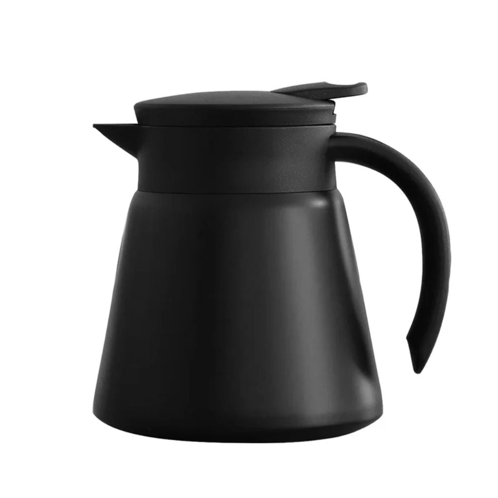 Stainless Steel Vacuum Carafe 20 oz – Double-Wall Insulated Coffee & Tea Server with Push-Button Spout for Kitchen, Office & Everyday Use | Thomler
