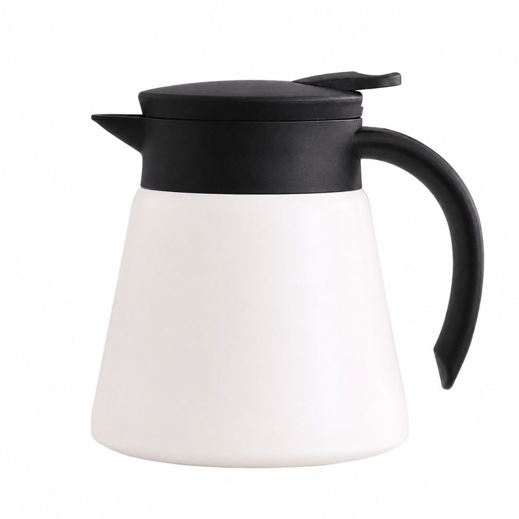 Stainless Steel Vacuum Carafe 20 oz – Double-Wall Insulated Coffee & Tea Server with Push-Button Spout for Kitchen, Office & Everyday Use | Thomler
