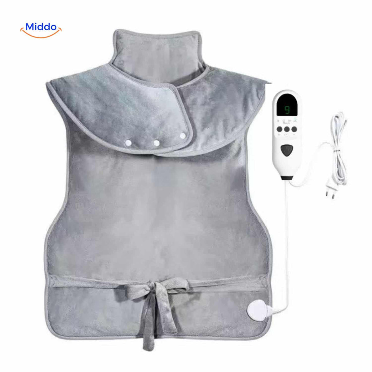 Electric Heated Neck & Shoulder Wrap with 9 Heat Settings and Auto Shutoff for Pain Relief | Thomler