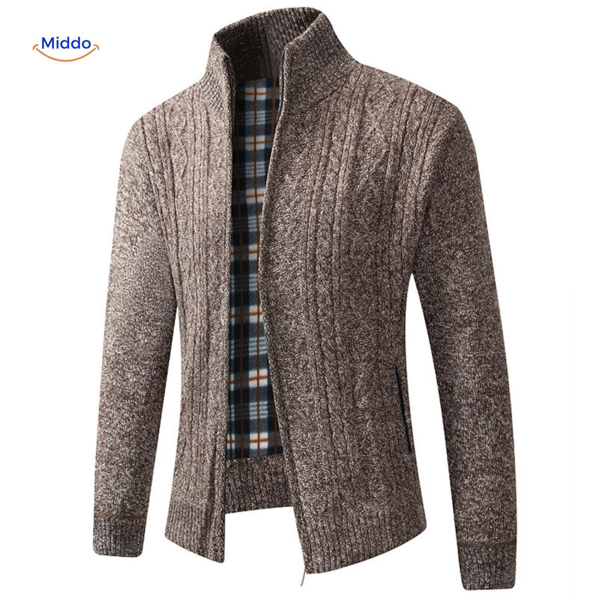 Insulated Zip-Front Sweater Vest for Men – Fleece-Lined, Structured Fit, Ribbed Trim – Casual Layer for Fall & Winter | Thomler