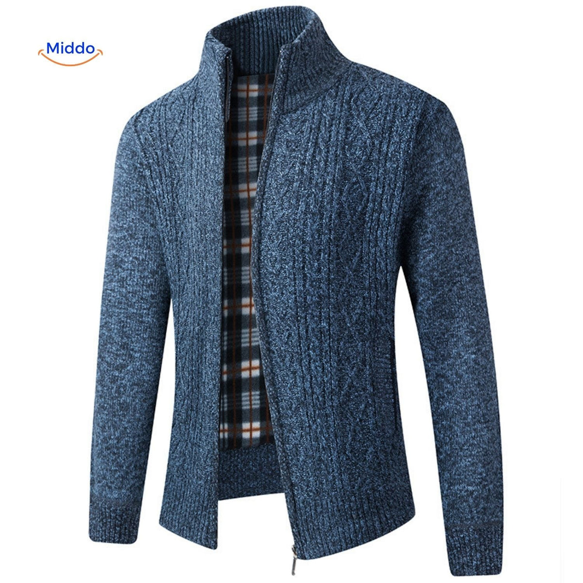 Insulated Zip-Front Sweater Vest for Men – Fleece-Lined, Structured Fit, Ribbed Trim – Casual Layer for Fall & Winter | Thomler