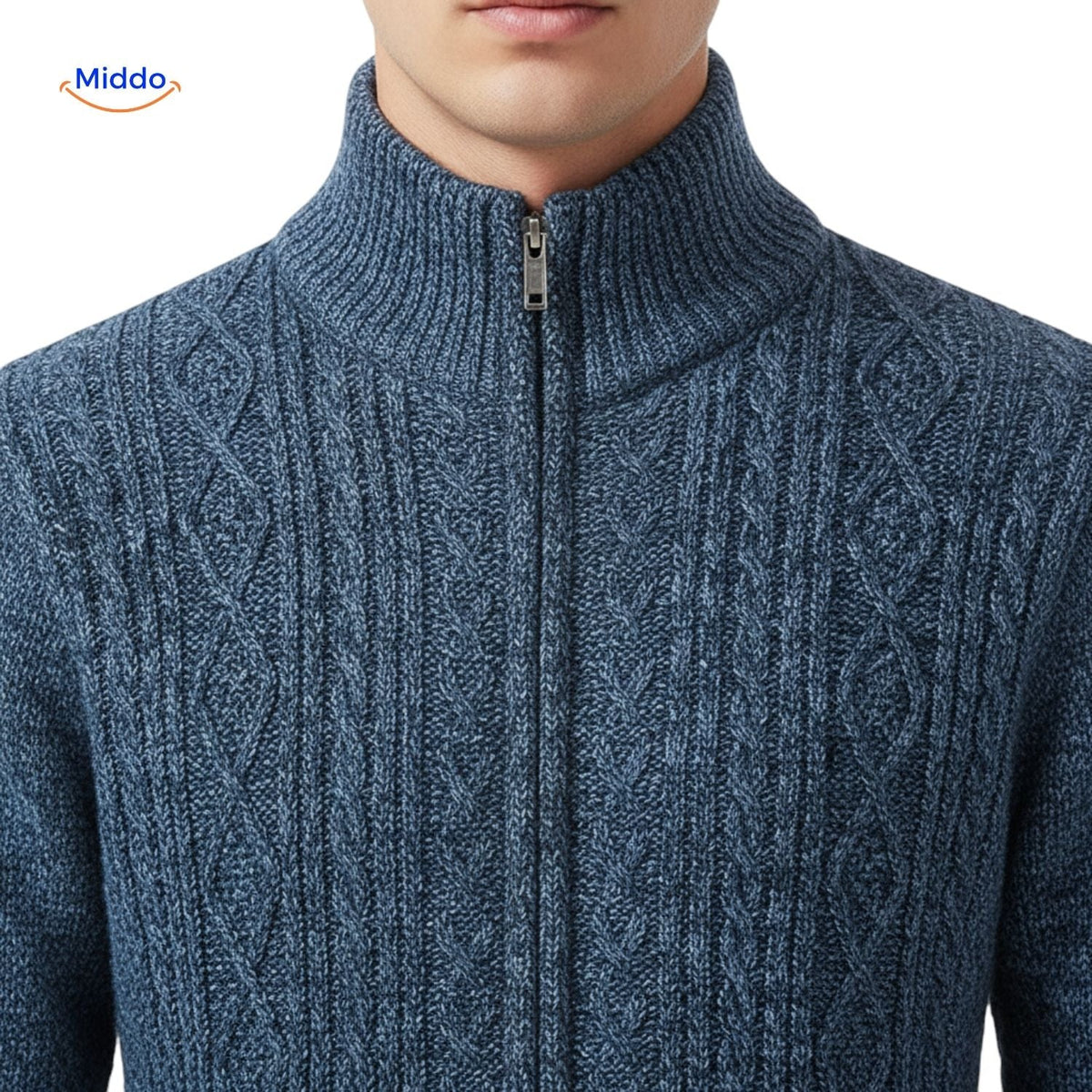 Insulated Zip-Front Sweater Vest for Men – Fleece-Lined, Structured Fit, Ribbed Trim – Casual Layer for Fall & Winter | Thomler