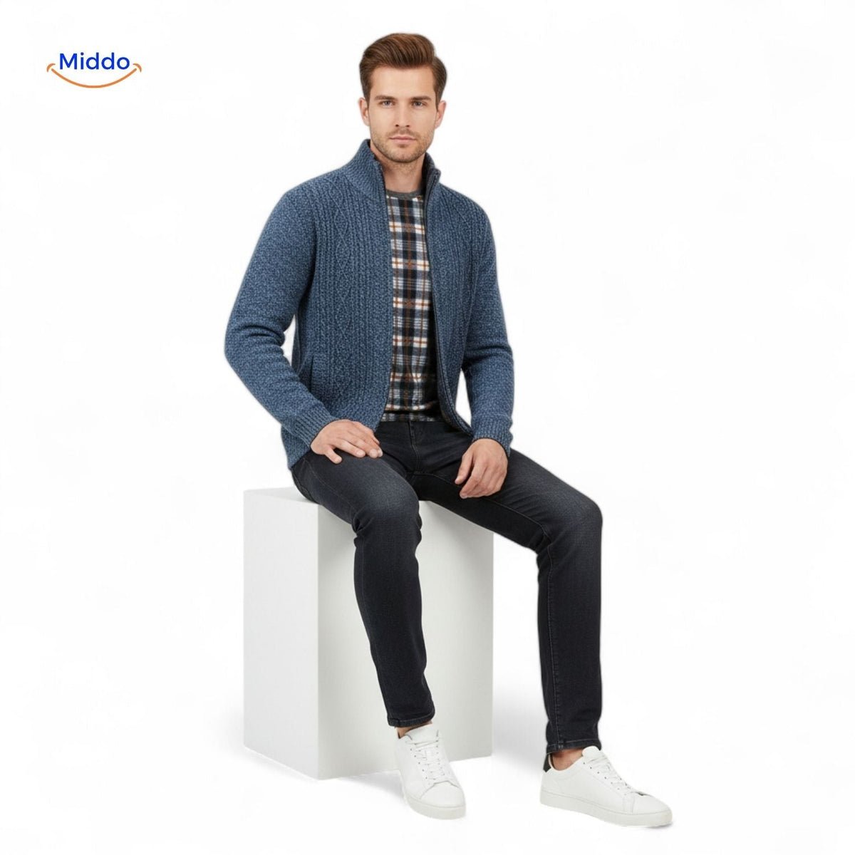 Insulated Zip-Front Sweater Vest for Men – Fleece-Lined, Structured Fit, Ribbed Trim – Casual Layer for Fall & Winter | Thomler