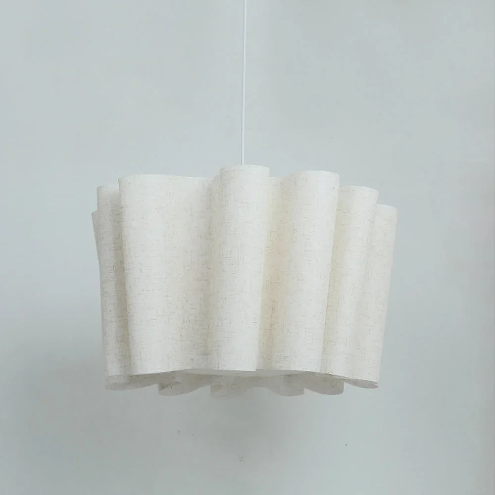 Pendant Light Fabric Shade 15.7 in Hanging Living Room Minimalist Modern Ceiling Lighting Japandi Style E27 Fixture | Thomler