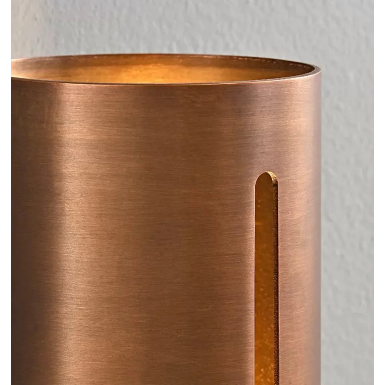 Wall Lamp Copper Cylinder 13.8 in Vertical Warm White Indoor Hallway Bedroom Contemporary Sconce Lighting Fixture | Thomler