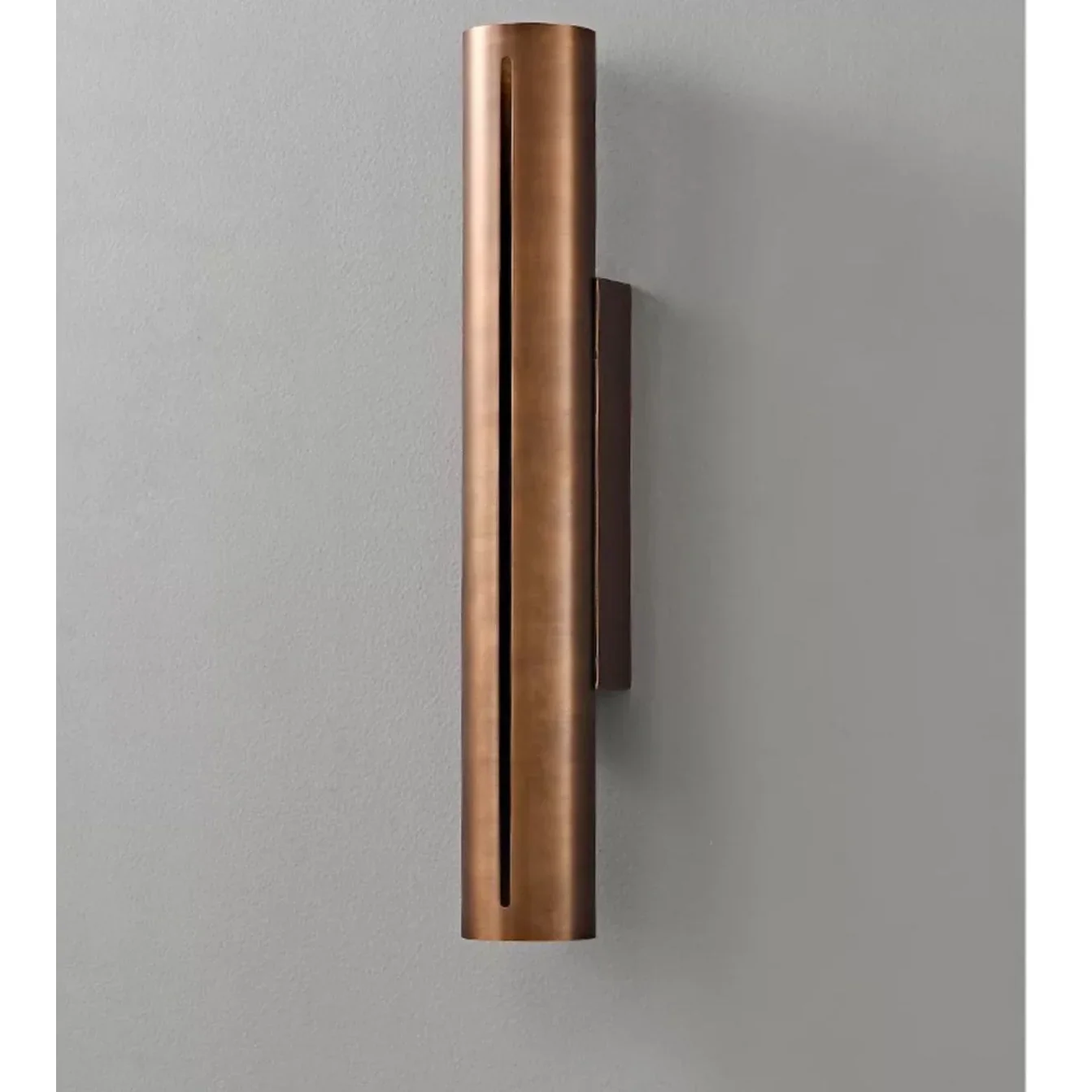 Wall Lamp Copper Cylinder 13.8 in Vertical Warm White Indoor Hallway Bedroom Contemporary Sconce Lighting Fixture | Thomler