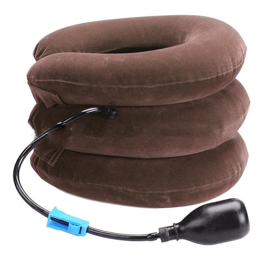 Inflatable Neck Support Pillow for Pain Relief & Cervical Alignment – Adjustable Air Traction Device for Home Use, Portable | Thomler
