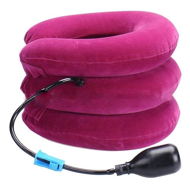 Inflatable Neck Support Pillow for Pain Relief & Cervical Alignment – Adjustable Air Traction Device for Home Use, Portable | Thomler