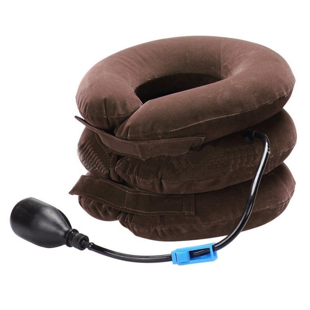 Inflatable Neck Support Pillow for Pain Relief & Cervical Alignment – Adjustable Air Traction Device for Home Use, Portable | Thomler