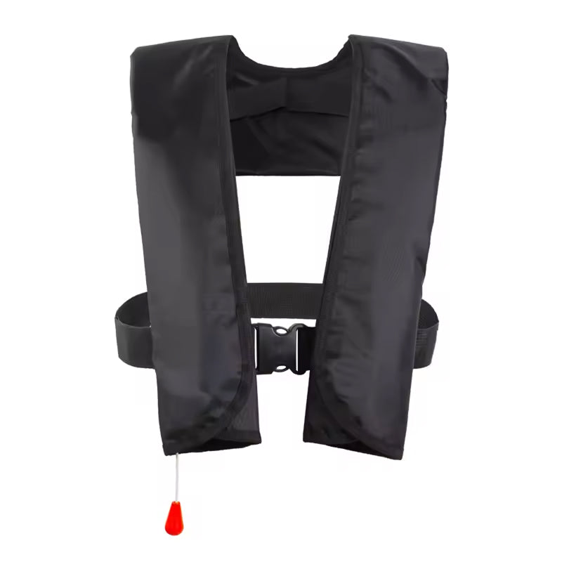 Auto-Inflate Life Vest – 150N Buoyancy, 3-5 Second Deployment, Adjustable Fit for Adults up to 330 lbs, SOLAS Reflective Strips, Neoprene | Thomler