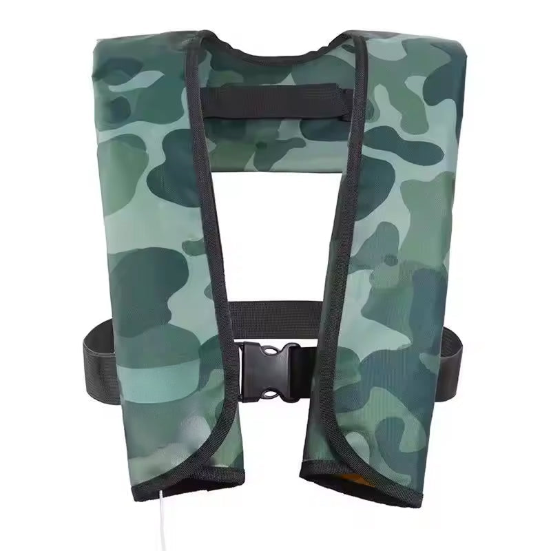 Auto-Inflate Life Vest – 150N Buoyancy, 3-5 Second Deployment, Adjustable Fit for Adults up to 330 lbs, SOLAS Reflective Strips, Neoprene | Thomler