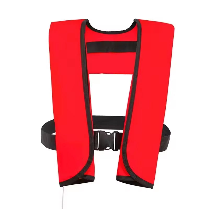 Auto-Inflate Life Vest – 150N Buoyancy, 3-5 Second Deployment, Adjustable Fit for Adults up to 330 lbs, SOLAS Reflective Strips, Neoprene | Thomler