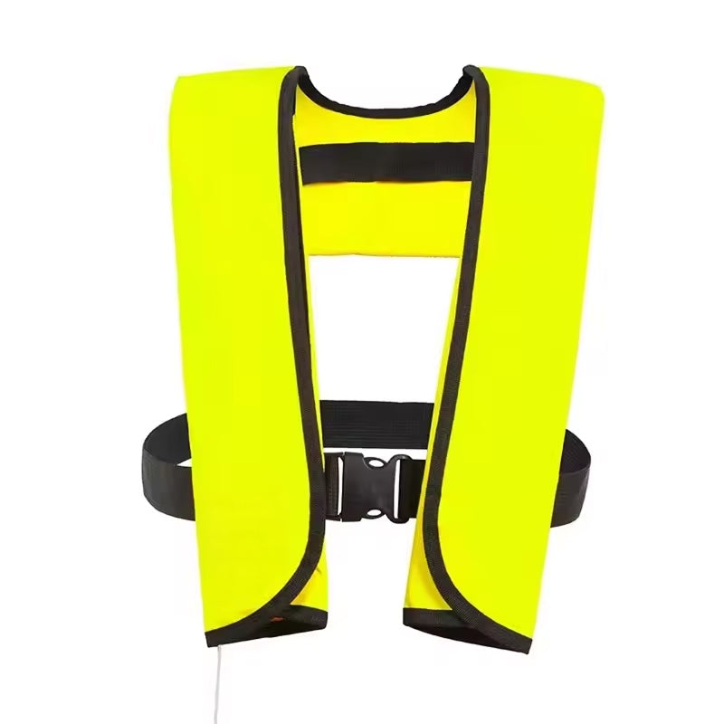 Auto-Inflate Life Vest – 150N Buoyancy, 3-5 Second Deployment, Adjustable Fit for Adults up to 330 lbs, SOLAS Reflective Strips, Neoprene | Thomler