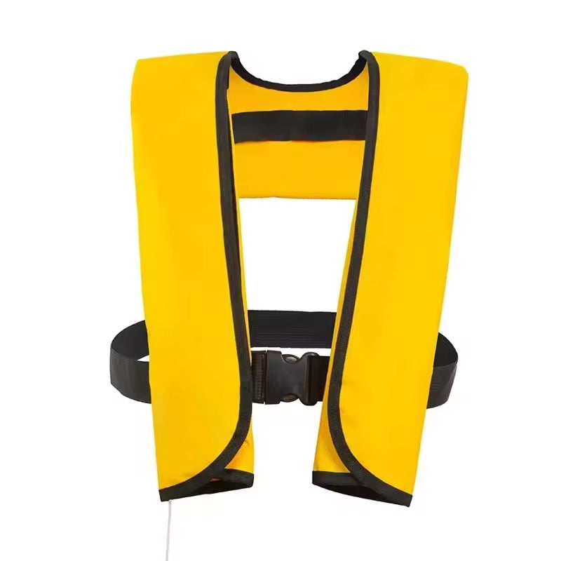 Auto-Inflate Life Vest – 150N Buoyancy, 3-5 Second Deployment, Adjustable Fit for Adults up to 330 lbs, SOLAS Reflective Strips, Neoprene | Thomler