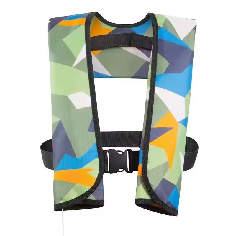 Auto-Inflate Life Vest – 150N Buoyancy, 3-5 Second Deployment, Adjustable Fit for Adults up to 330 lbs, SOLAS Reflective Strips, Neoprene | Thomler