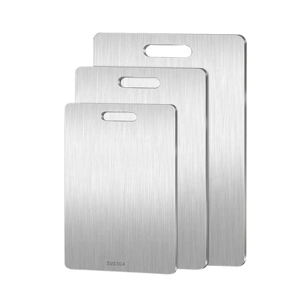 Metal Prep Surface with Antimicrobial Coating for Kitchen – Knife-Safe, Non-Porous & Stain-Proof Chopping Block | Thomler