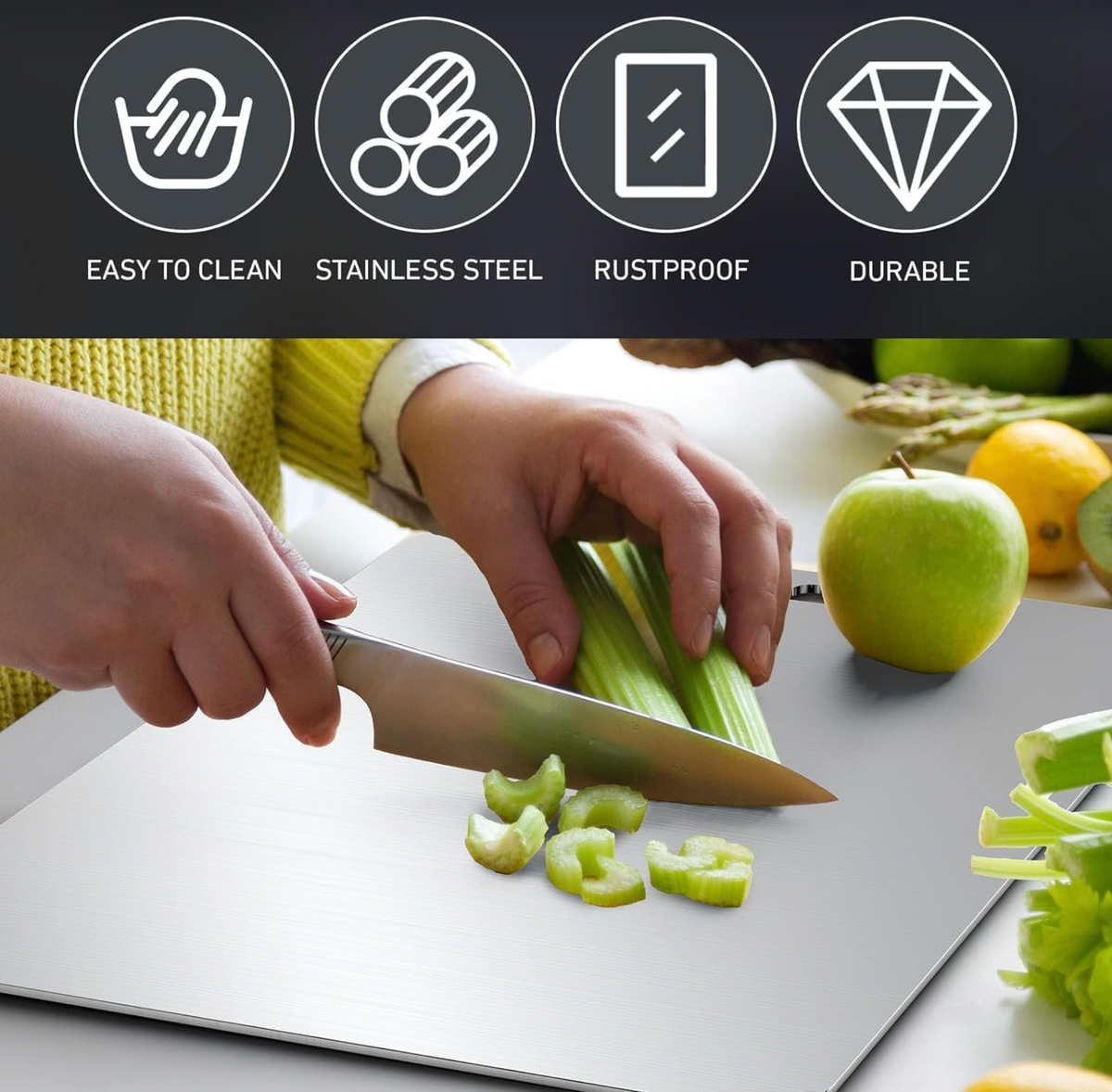 Heavy-Duty Kitchen Cutting Board – Non-Porous & BPA-Free Surface for Safe Food Prep | Thomler
