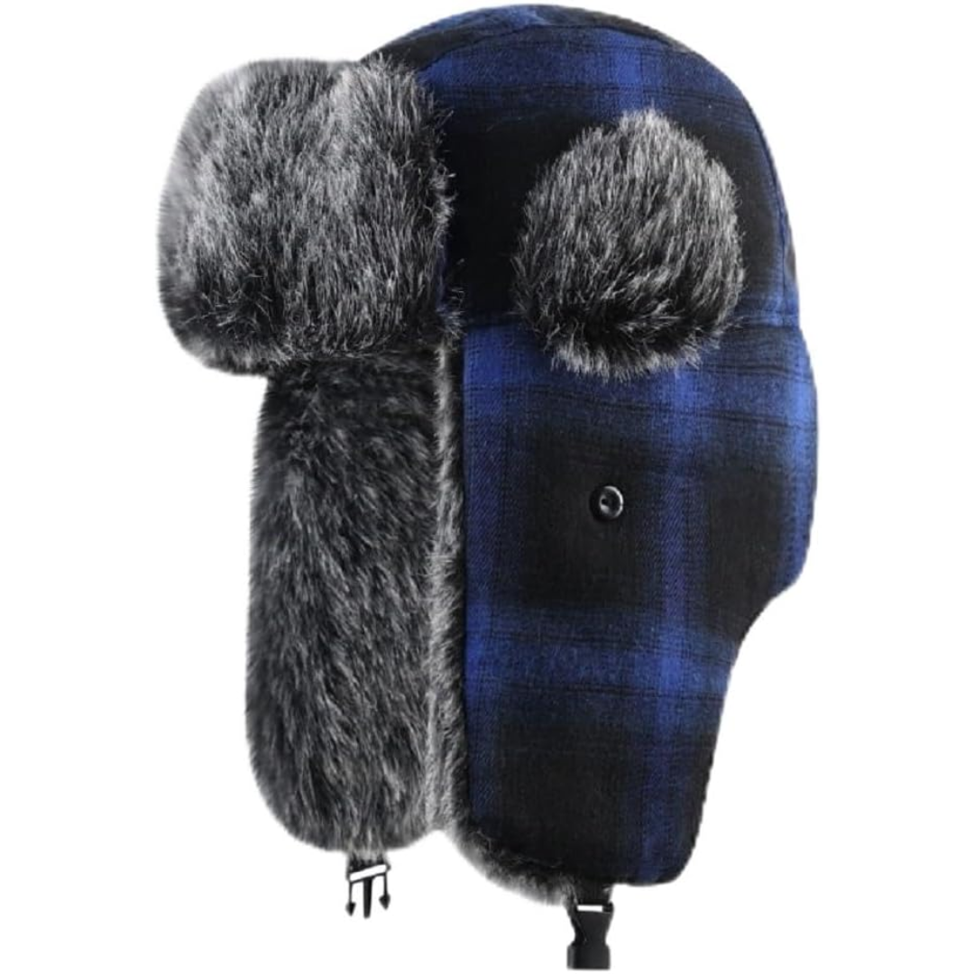 Aviator Winter Cap with Ear Flaps and Plush Lining – Windproof Cold Weather Headwear for Men & Women, Snow Sports, Hiking, Skiing | Thomler