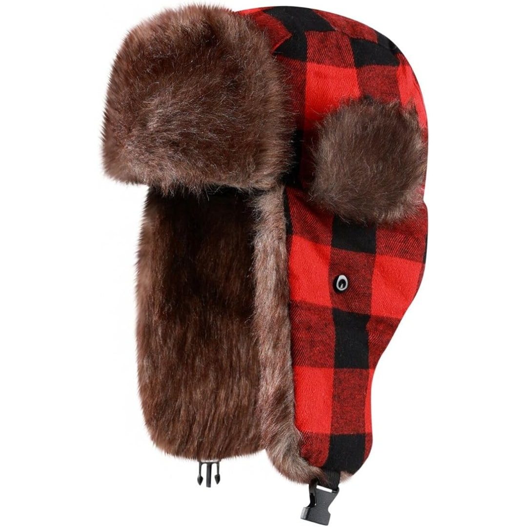Aviator Winter Cap with Ear Flaps and Plush Lining – Windproof Cold Weather Headwear for Men & Women, Snow Sports, Hiking, Skiing | Thomler