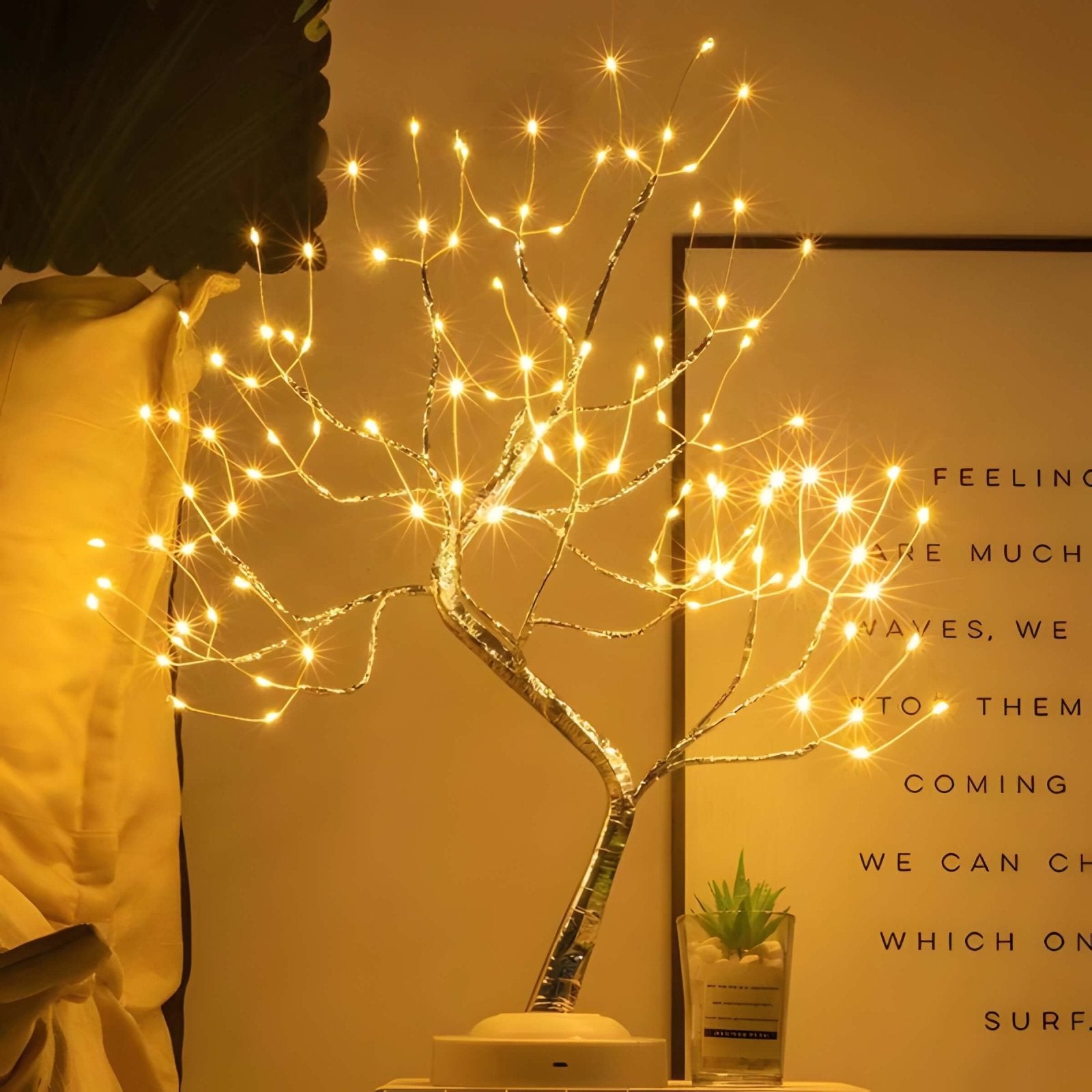 Table Lamp PVC Copper 19 in USB Rechargeable Bedroom Desk Night Light | Thomler