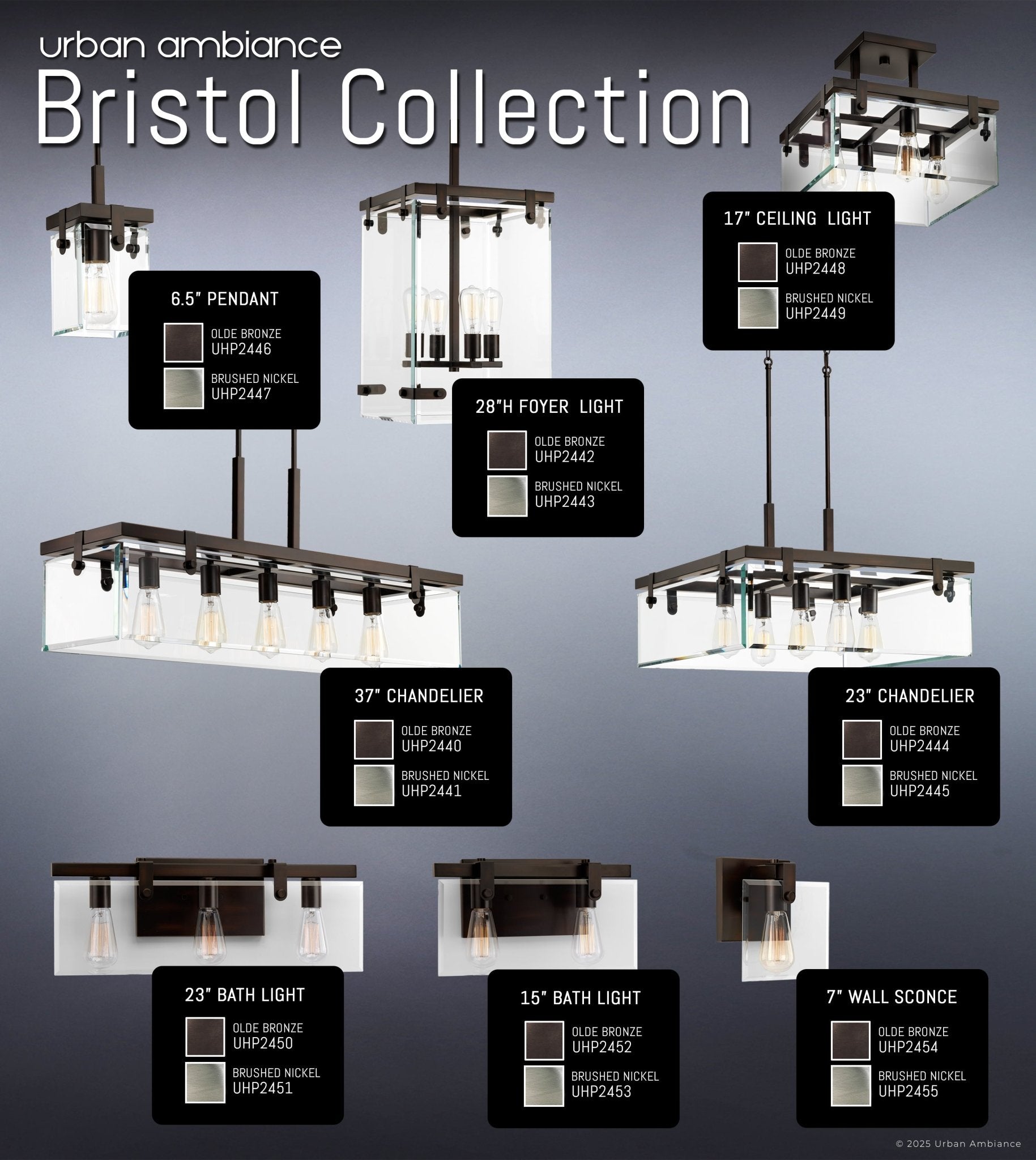 Hanglamp Cube Glas Nikkel 30cm Modern Industrieel E26 | Sansoti