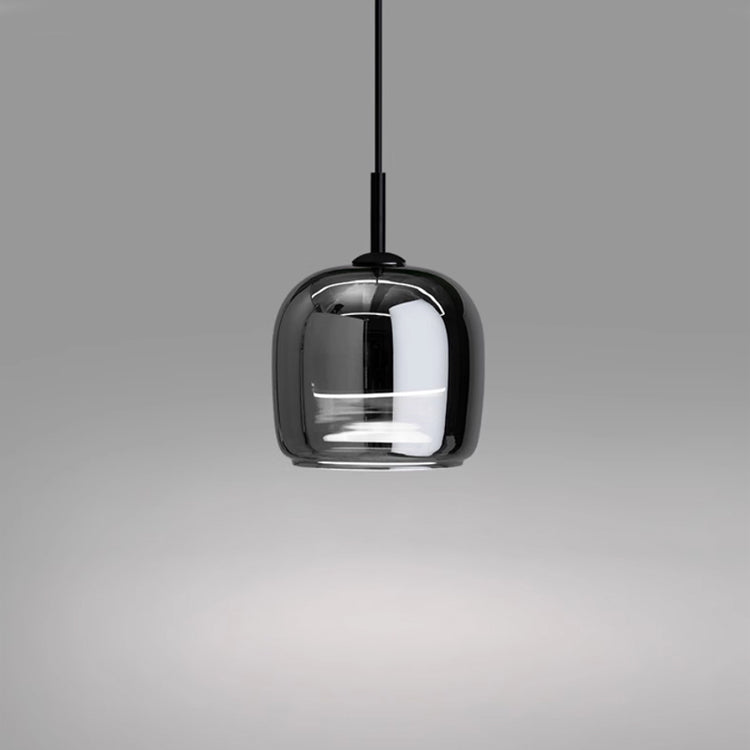 Pendant Light Glass 16.0 cm Black Bedroom Kitchen Island Scandinavian Hanging Ceiling Lamp E27 Modern Nordic Lighting | Thomler