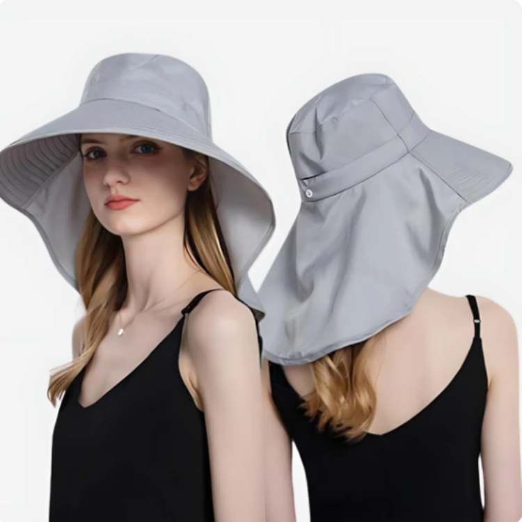 Wide-Brim Sun Hat with UV Protection & Adjustable Chin Strap for Women – Lightweight Travel Beach Headwear | Thomler