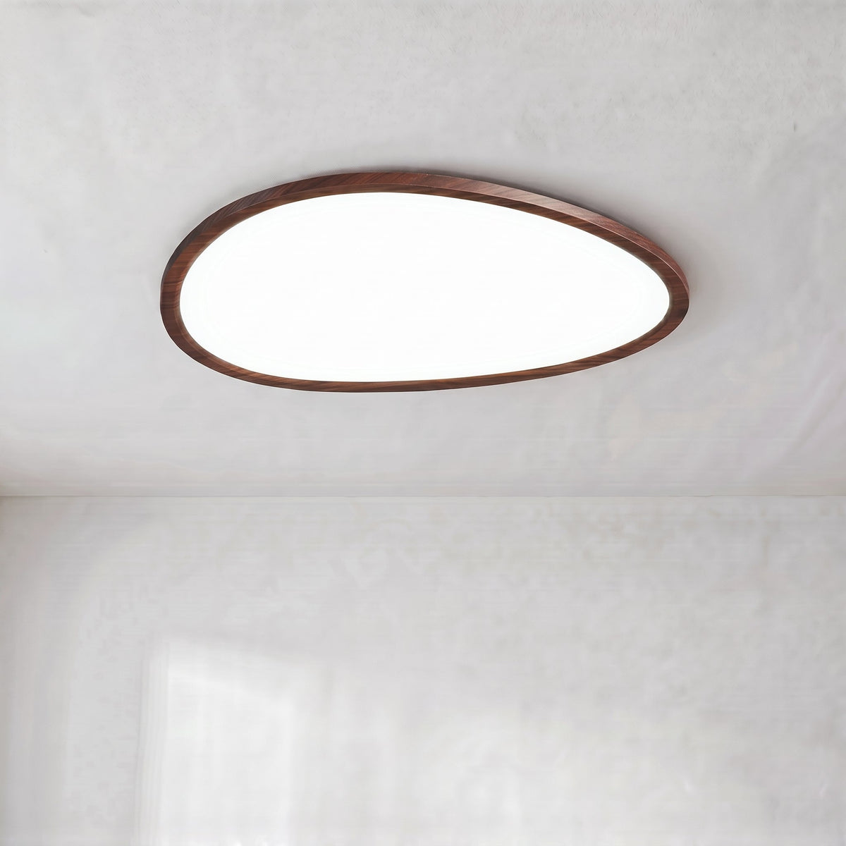 Slim-Profile Wood Ceiling Light – Modern Nordic LED Flush Mount for Living Room, Hall & Office – 3000K Warm White | Thomler