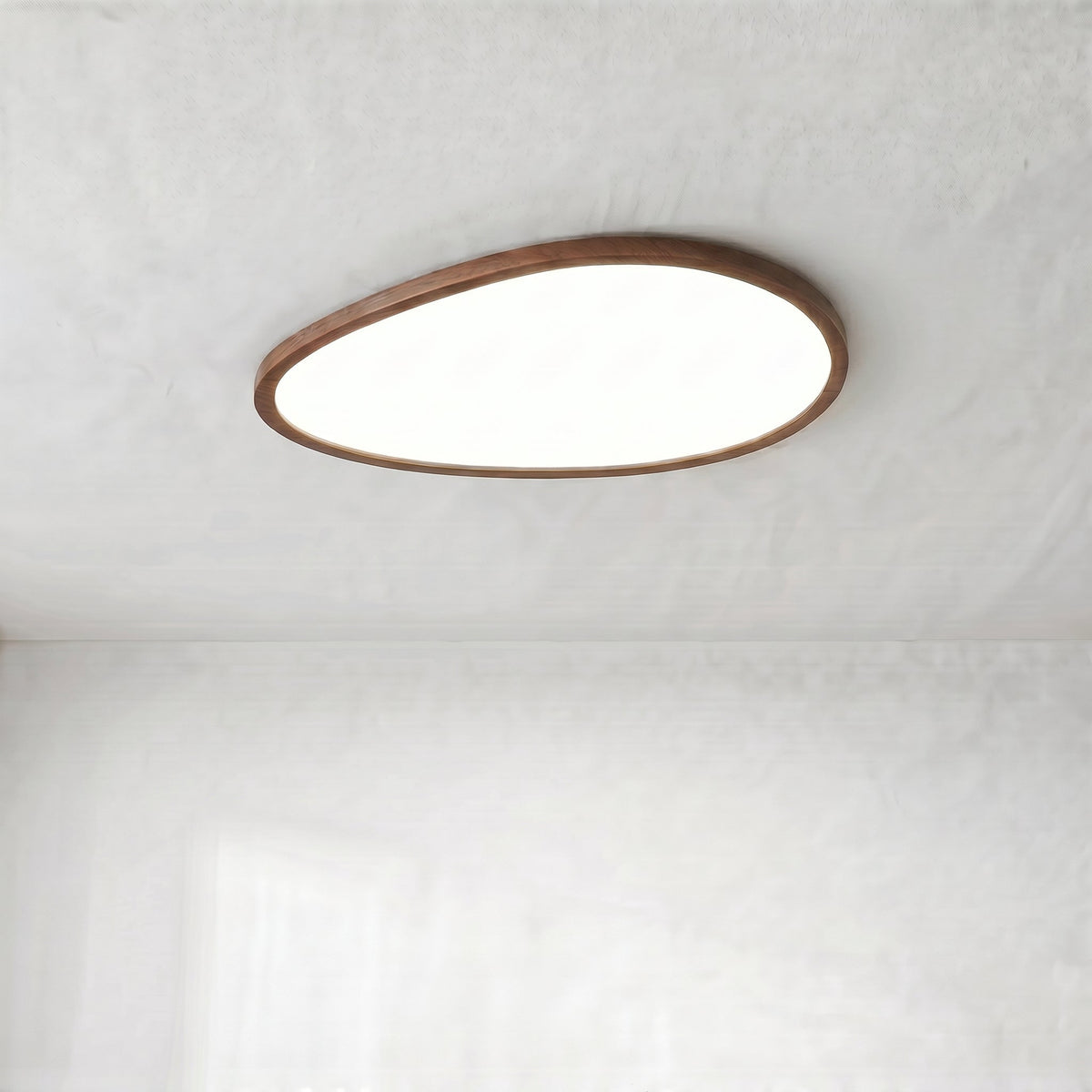 Slim-Profile Wood Ceiling Light – Modern Nordic LED Flush Mount for Living Room, Hall & Office – 3000K Warm White | Thomler