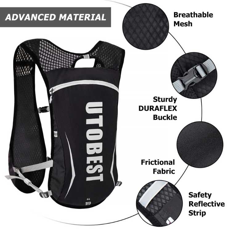 Lightweight Trail Running Hydration Pack Vest with Adjustable Fit for Marathon & Outdoor Hiking | Thomler