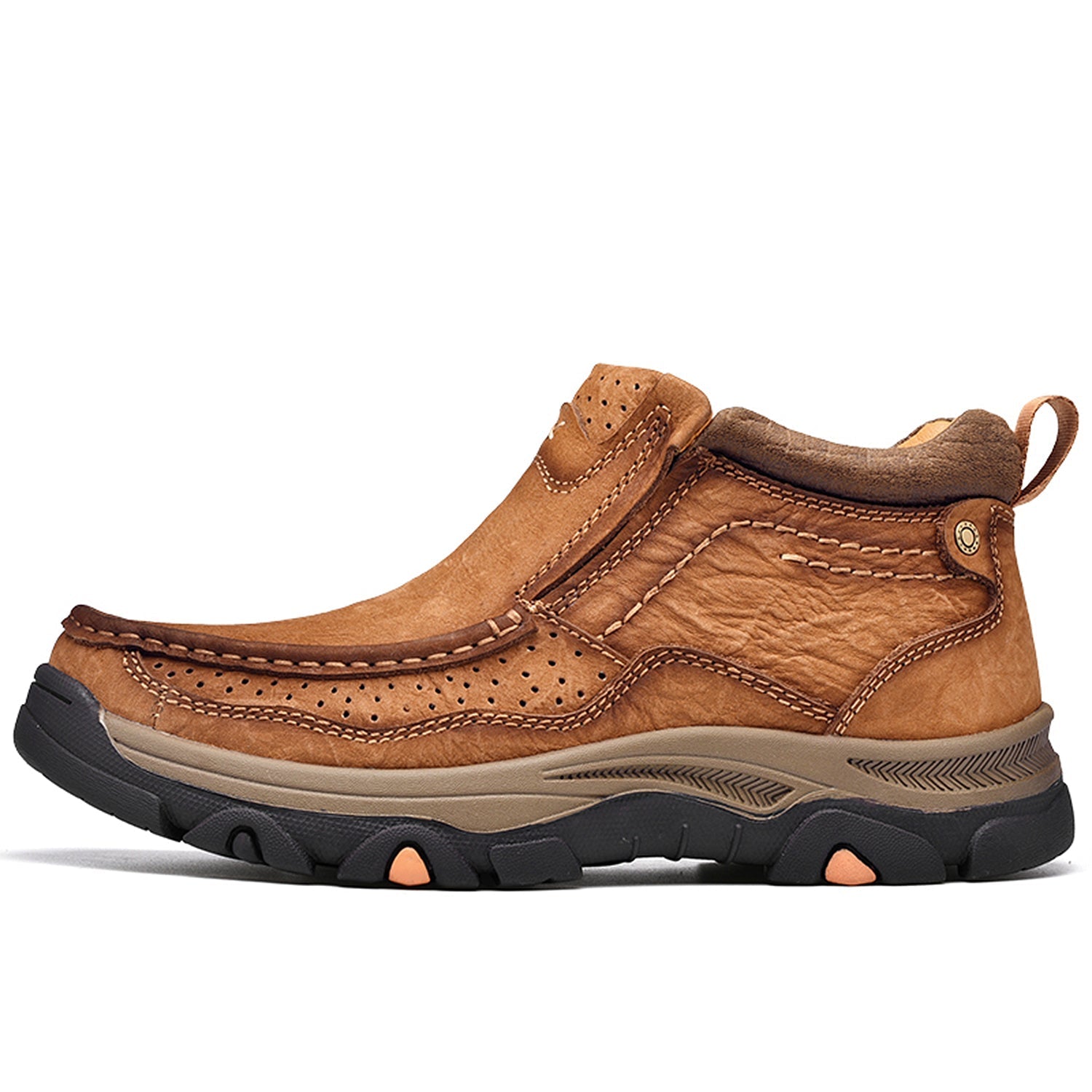 Leather High-Top Ankle Boot Orthopedic Arch Support Walking Sneakers for Men & Women | Posture Correcting Slip-On Athletic Footwear | Thomler