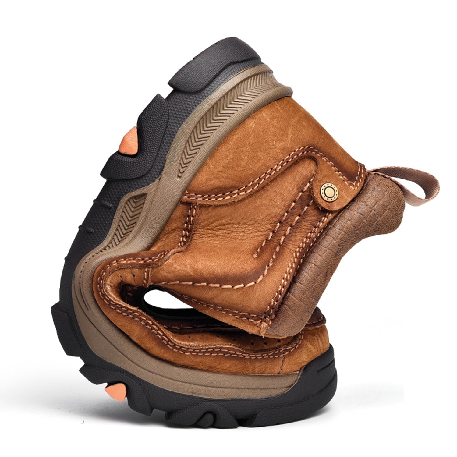Leather High-Top Ankle Boot Orthopedic Arch Support Walking Sneakers for Men & Women | Posture Correcting Slip-On Athletic Footwear | Thomler
