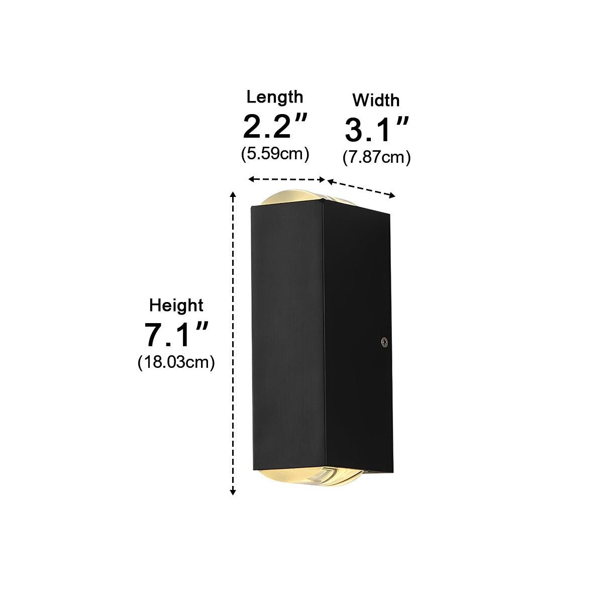 Wall Lamp Aluminum LED 7.1 in Warm White 3000K Indoor Outdoor Corridor Stair Lighting | Thomler