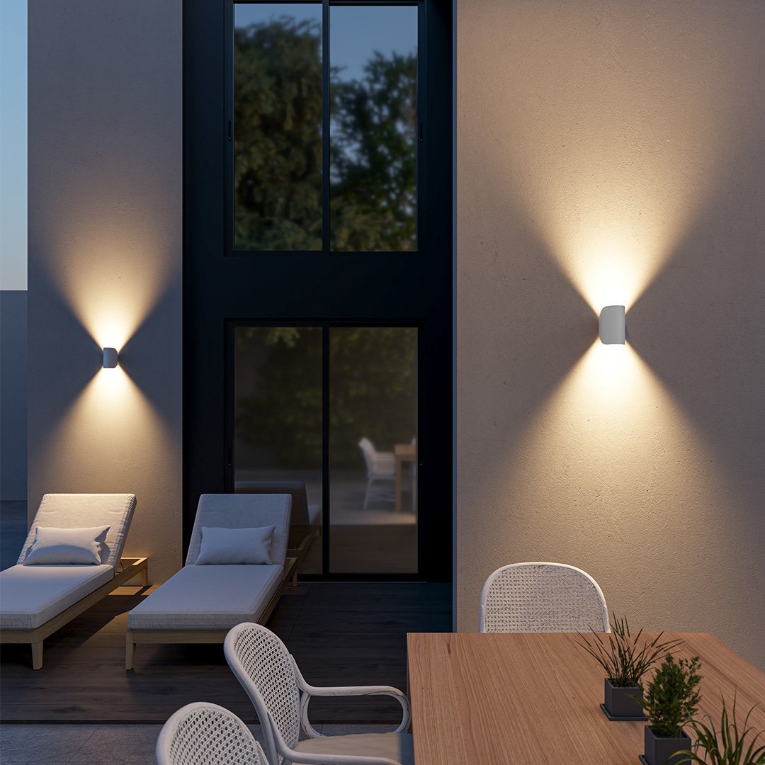 Wall Lamp Aluminium 16.5 cm Black Or White Hallway Bedroom Up Down LED Light Rotatable Indoor Accent Lighting | Thomler