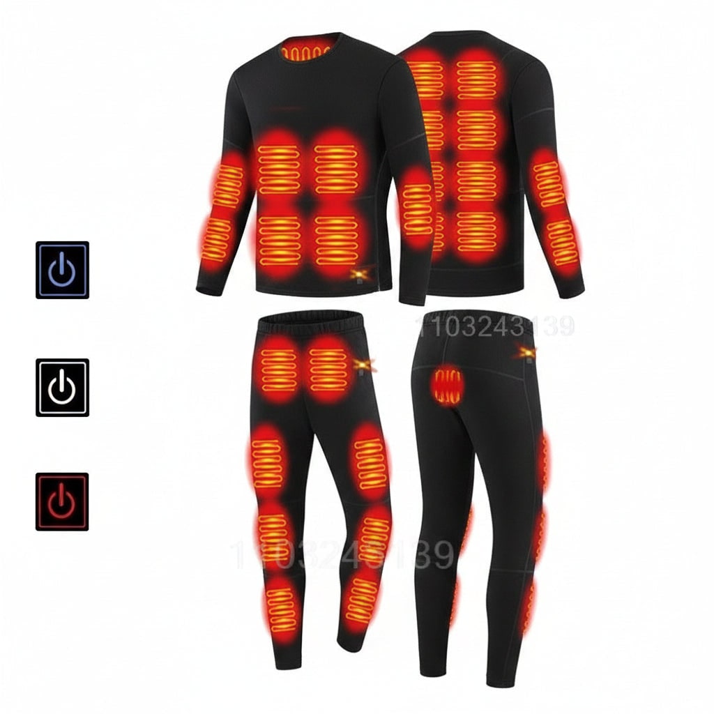 Electric Heated Base Layer Set with 3-Mode Temperature Control for Cold Weather | Thomler