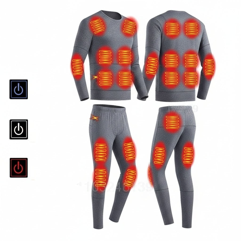 Electric Heated Base Layer Set with 3-Mode Temperature Control for Cold Weather | Thomler